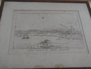 PINELLI-INCISIONE AL TRATTO-REAL PALAZZO DI PORTICI-GRANATELLO-NAPOLI BORBONICA - Bild 1 von 3