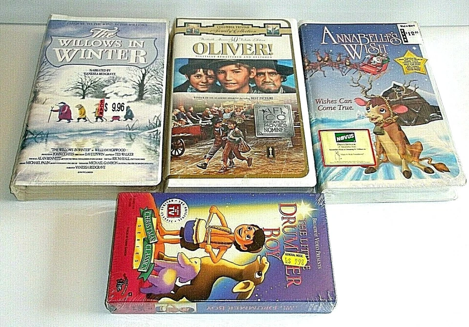 Children's VHS Tapes New Drummer Boy Annabelle's Wish Willows In Winter Oliver - Image 1 of 4