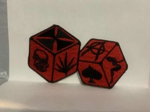 Playing Dice Symbols Iron On Patch AA - Bild 1 von 2