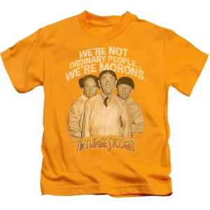 Three Stooges Boys T-Shirt Morons Gold Tee - Picture 1 of 1