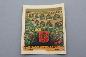 Ancien chromotransfert décalcomanie PONT DU GARD vintage 50/60's decalcomanie - Picture 1 of 1