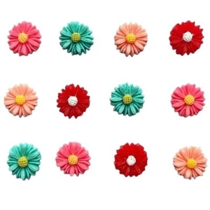 Summer Bouquet - Shelly's Buttons - Flower Flat Back Embellishments Craft Scrap - Bild 1 von 2