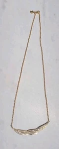 Beautiful Danbury Mint Forever Diamond Necklace 14kt Gold w/ 20 diamonds - Picture 1 of 8