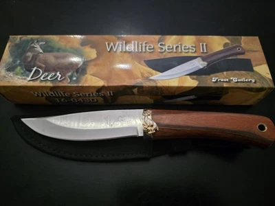 Frost Cutlery Wildlife Series Deer Steel Blade Hunting Knife 8.5" - Image 1 of 4