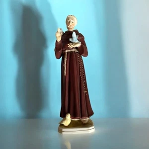 Norcrest Heiliger Franz von Assisi Porzellan Biskuit Figur 9 Zoll Japan Vintage - Bild 1 von 8