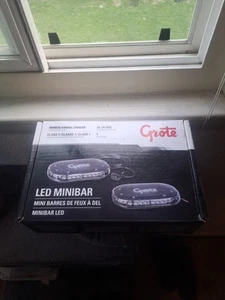 Grote 77223  LED Mini Light Bar, Amber Strobe Light Kit Permanent Mount NIB  - Picture 1 of 2