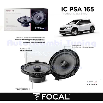 Altavoces Coaxiales FOCAL Plug Y Play IC PSA 165 Para PEUGEOT 2008 - Imagen 1 de 4