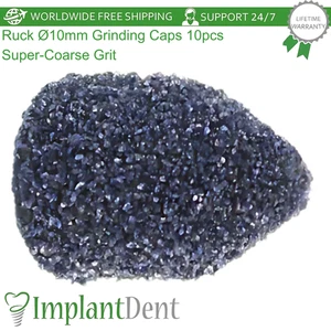 Ruck Ø10mm Grinding Caps 10pcs Super-Coarse Grit Bi-Directional Rotation - Picture 1 of 4