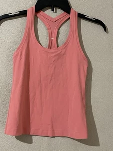 Lululemon Womens Cool Racerback Short NULU Tank Coral Size Small - Picture 1 of 5