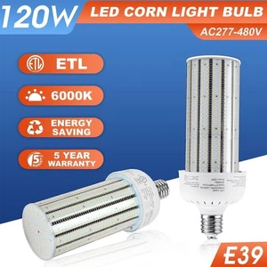 120W LED Corn Light Bulb Replace 600W HID HPS Metal Halide HighBay Lamp 277-480V - Picture 1 of 11