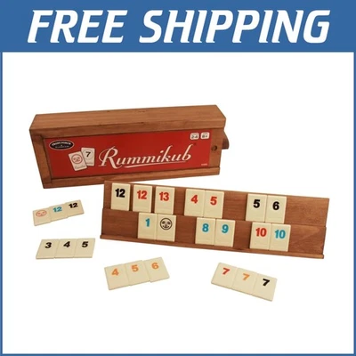 Rummikub Classic Edition: All-Wood Storage with 4 Player Trays for 2-4 Players - Image 1 of 4
