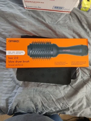 Cepillo Secador Amika Hair 2.0, Secador 2 en 1 y Cepillo Redondo, Negro Foto 1 de 4