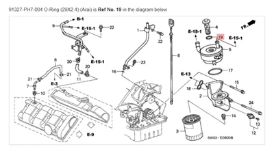Tubo respirador HONDA ACURA GENUINO OEM NSX (29X2.4) (Arai) ☆ 91327-PH7-004 Foto 1 de 2