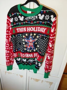 Lampoon Christmas Vacation Sweater Small This Christmas is Gonna Be Lit, Sz M - Picture 1 of 6