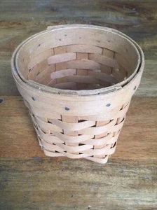 Longaberger Bouquet Basket 2005 Retired 4.5 inch x 4.5inch Wooden Woven Made USA - Picture 1 of 7