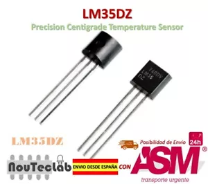 LM35DZ TO92 LM35 TO-92 LM35D Precision Centigrade Temperature Sensor - Imagen 1 de 6