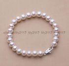 Genuine Natural 7-8mm Akoya White Freshwater Cultured pearl bracelet 7.5"