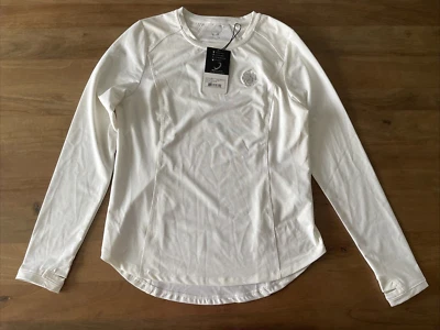 Женская футболка с длинным рукавом Zero Restriction Rae средний размер белая функциональный базовый слой - Изображение 1 из 4