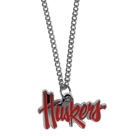 Nebraska Cornhuskers 22" Chain Necklace Metal Logo NCAA Licensed Jewelry Huskers Cover