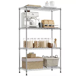 Wire Shelving Unit Steel Organizer 4 Tier Heavy Duty Shelves Rack 14x30x48 inch - Picture 1 of 8