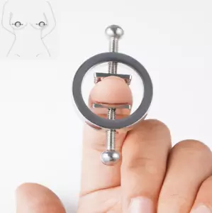 2Pcs Nipple Ring Shield Non-Piercing Body Breast Fake Piercing Jewelry Women - Picture 1 of 25