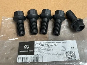 Set Of 5 Mercedes-Benz Genuine Wheel Lug Bolt  (14 X 26 X 1.5 mm) Black Germany - Picture 1 of 3