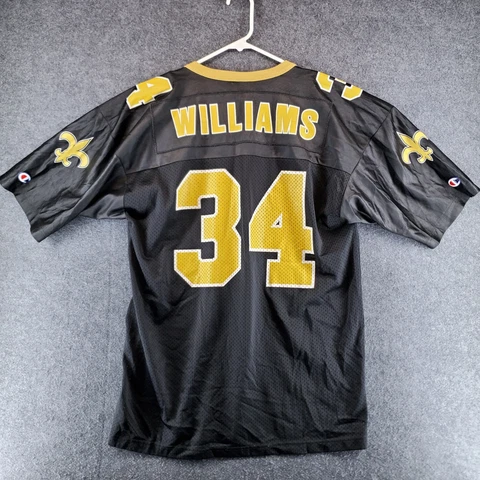 Ricky Williams Jersey New Orleans Saints Mens XL Black #34 NFL VTG Champion Cover