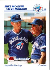 1991 Line Drive AA Mike McAlpin/Steve Mingori #375 Knoxville Blue Jays