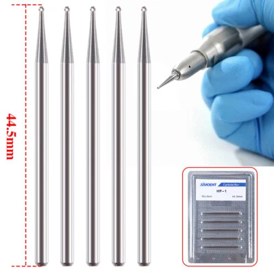 Dental Tungsten Carbide Burs Round HP 1 For Low Slow Speed Straight Handpiece po - Image 1 of 4