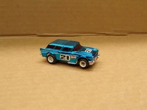 Aurora AFX Slot Car '57 Chevy Nomad Gasser ~ Blue chrome ~ VERY NICE & RUNS ! - Picture 1 of 14