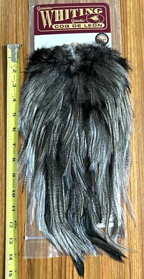 Sillín Whiting Coq De Leon, Pardo ligero, grado bronce, atado moscas Foto 1 de 2