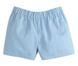 LITTLE ENGLISH Basic Twill Pull-on Shorts - Light Blue - NWT Girls/Boys 7 - Picture 1 of 2