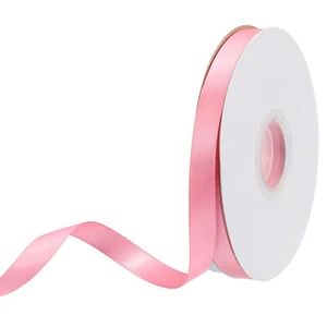 3/8" 25 Yard Double Faced Solid Satin Ribbon Polyester Fabric Light Pink - Picture 1 of 7