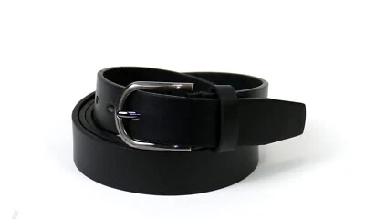 IRIS BOUTIQUE Herren Gürtel Klassisch Schwarz Breite 3,2 cm 130 135 140 150 160 cm Übergrößen