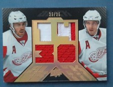 2008-9 Upper Deck UD Black Dual Jerseys GOLD 25/25 ZETTERBERG - Pavel DATSYUK