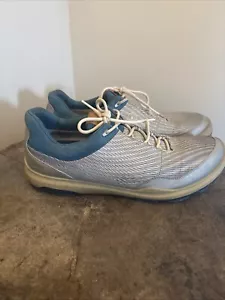 Scarpe da golf Ecco BIOM Hybrid 3 GTX impermeabili bianche blu olimpioniche da uomo US 11/45 - Foto 1 di 7