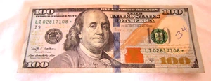 RARE STAR $100 BILL SERIAL NUMBER $100 DOLLAR STAR NOTE LI02817108* 2009A - Picture 1 of 6