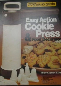 Cookie Press & Food Decorator No. 695 1983 Easy Action Hutzler White and Brown - Picture 1 of 5