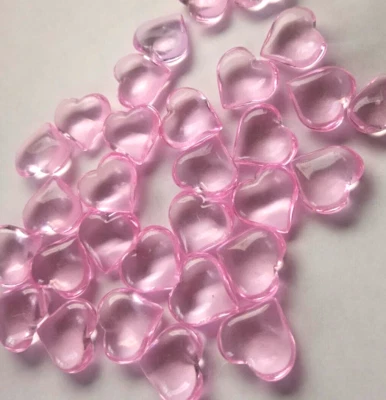 Gemas acrílicas de cristal CraftbuddyUS 30 x 23 mm CORAZÓN ROSA Foto 1 de 3