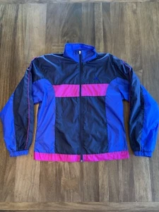 Vintage Hanes Her Way Windbreaker Jacket Youth Girls XL 14/16 Colorful (READ) - Picture 1 of 5