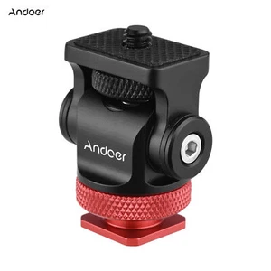 Andoer 360° Rotatable Camera Monitor Cold Shoe Mount Adapter Head 1/4-inch Q7Q7 - Picture 1 of 11
