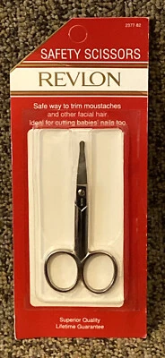 TIJERAS DE SEGURIDAD Revlon 2377 vintage. Hechas en Brasil Foto 1 de 4