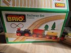Swedish Made Brio 33133 Wooden Train Set Train Railway Bridge Station Complete 