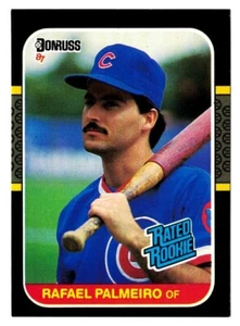 1987 DONRUSS RC #43 RAFAEL PALMEIRO - TEXAS RANGERS - ROOKIE CARD -*01 - Picture 1 of 3