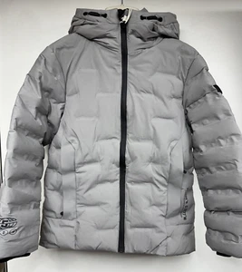 NUOVO NEXT BOYS CAPPOTTO IMBOTTITO FODERATO IN PILE - GRIGIO - Foto 1 di 2