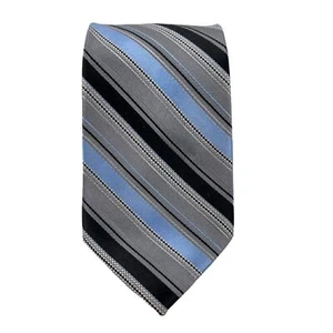 Cravatta Stafford Performance uomo 100% seta a righe fatta a mano vintage - Foto 1 di 11