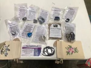 Set of 10 Healing Crystal Natural Gemstone Reiki Chakra Collection Custom Bags - Picture 1 of 10