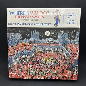 Where’s Waldo Jigsaw Puzzle The Nasty Nasties 550 Pieces Vintage 1991 Sealed - Picture 1 of 7
