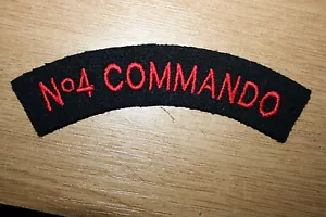 WW2 TIPO NO 4 COMANDO TELA HOMBRO TÍTULO LIBRE FRANCIA FRANCESA LIBRE - Imagen 1 de 1