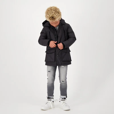 VINGINO Jungen Winterjacke Wintermantel Parka Jacke TALIL deep black Gr.128-176